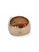 Oryginalny wyrób Vintage 14k z różowego złota Szmaragd Pierścionek Vintage unikatowe vrc036r